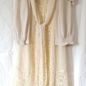 Elegant ladies summer dress with summer jacket